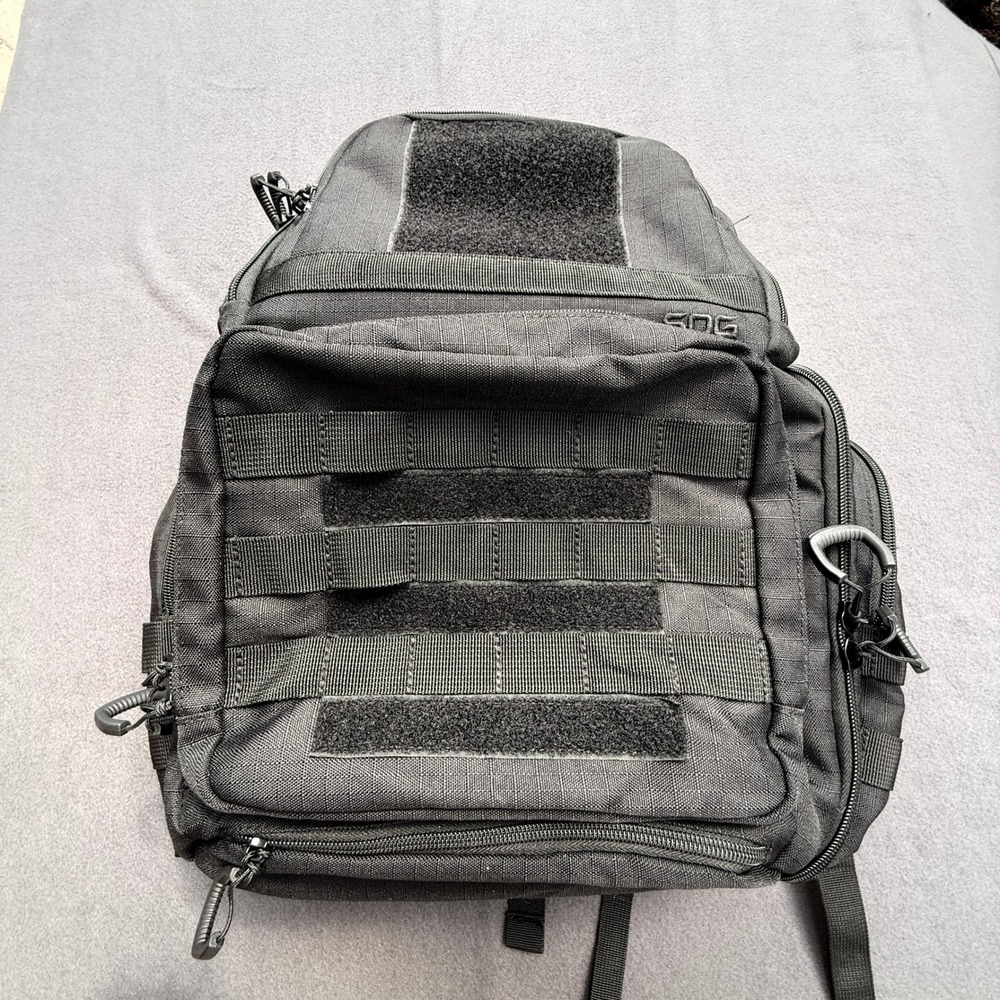 SOG Mens Tactical Backpack Black Ripstop MOLLE Military EDC Bug Out Bag